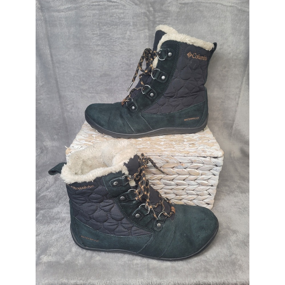 Columbia Minx Shorty III Black Waterproof Winter Boots Size 9 Gorpcore Apres Ski